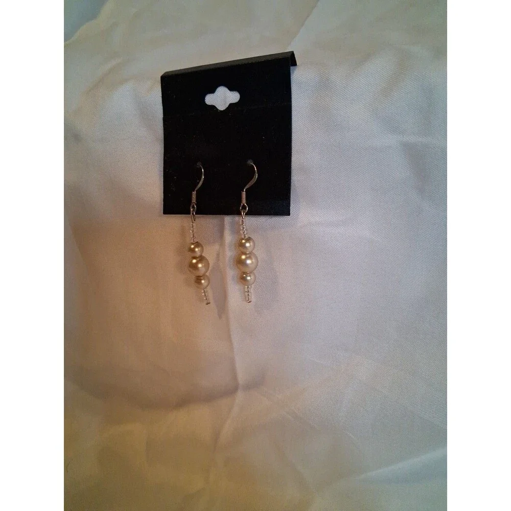Stunning Handmade Faux Pearl Drop Earrings